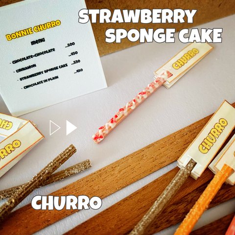 ♛︎【CHURRO】〈strawberry sponge cake〉