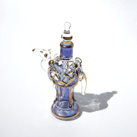 《エジプトガラス》ラクダ香水瓶　パフュームボトル ブルー Sサイズ