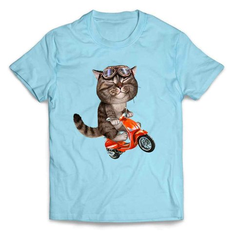 半袖Tシャツ 【猫 ねこ バイク】 by FOX REPUBLIC