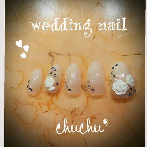 wedding nail * ブライダル ネイル 薔薇