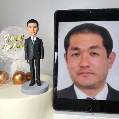 ケーキトッパー オーダーメイド 似顔絵プレゼント フィギュア人形ぬいぐるみ 上司 社長 友達 昇進 退職 還暦祝い 記念日祝い 誕生日祝い