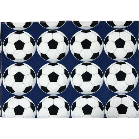  35cm✖️50cm ランチョンマット☆サッカーボール⚽️【再販】ネイビー【再販】