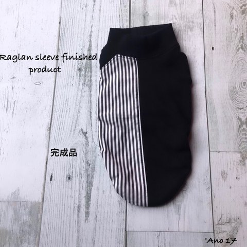 ⋆ 値下げしました。完成品・Black x strip ラグラン28