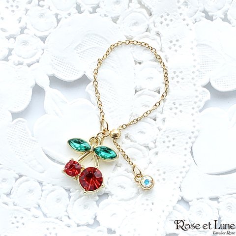 【Rose et Lune】CHERRYチャームチェーンリング