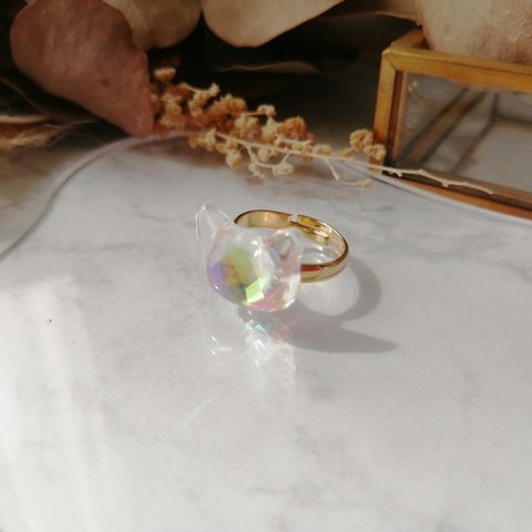 cat stone ring②