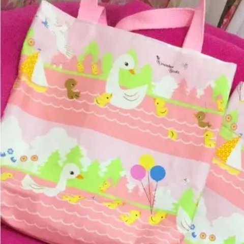 ⭕️在庫限り⭕️ レッスンバッグ ハンドメイド トートバッグ 入園グッズ 入園準備 アヒル柄 外出用品 