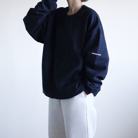 オーバーシルエットのトレーナー / ユニセックス / ruokalalokki / navy