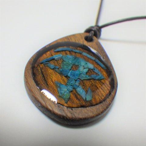 ウアジェトの目の木製ネックレス　チーク