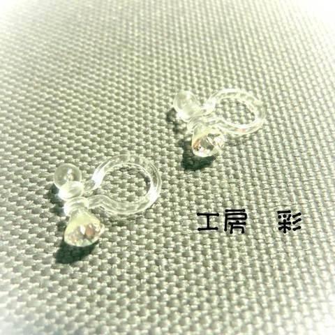 再×８販!! 一粒スワロのノンホール樹脂ピアス