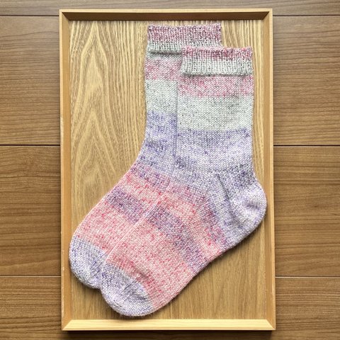 手編みの靴下 No.6