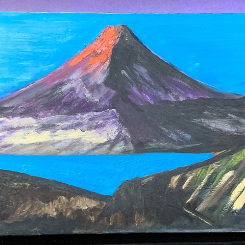 油絵 富士山
