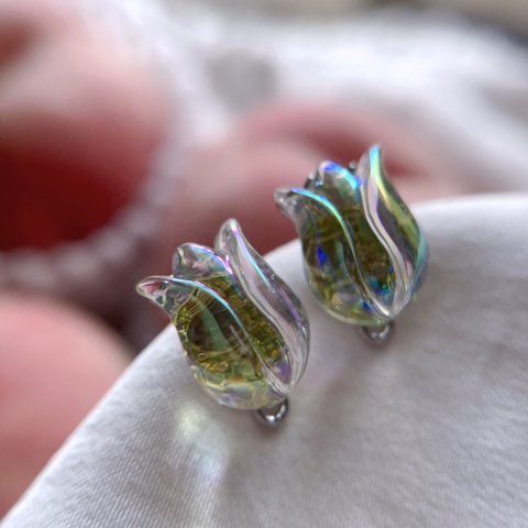 2pcs)3100)インポートピアス)rhodium#np10