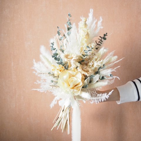 【受注制作】ウェディング　ブーケ　ブートニア　ヘッドドレス　花束　スワッグ　インテリア　結婚祝　前撮り　ギフト　お祝い
