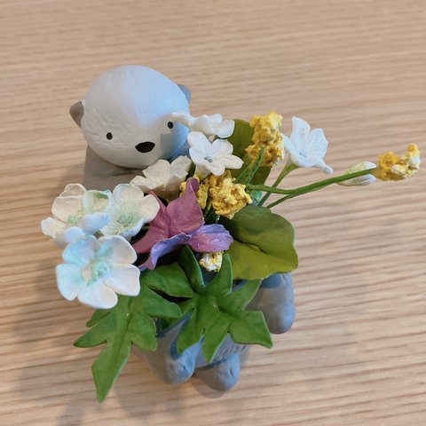 パンフラワー【ラッコの花束】