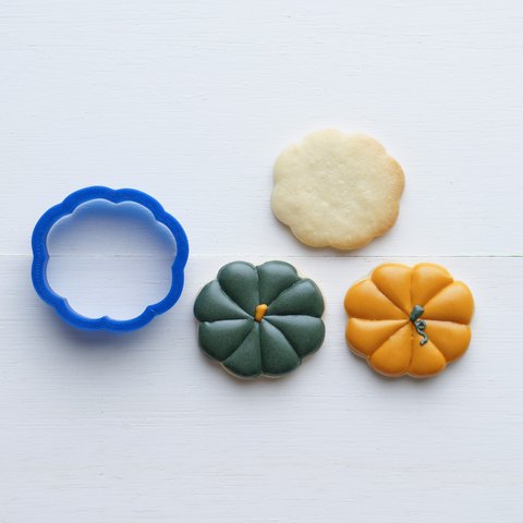 上からカボチャ【横4.3㎝】クッキー型・クッキーカッター