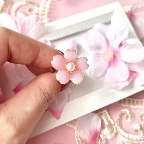 【sale】〜sakura〜 桜 一輪リング🌸*･