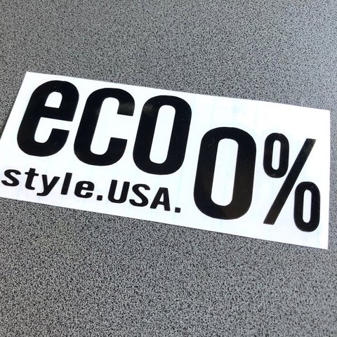 USDM JDM アメ車 旧車【 eco 0% USA style 】ステッカー 中サイズ  ステッカー 【カラー選択可】 送料無料♪