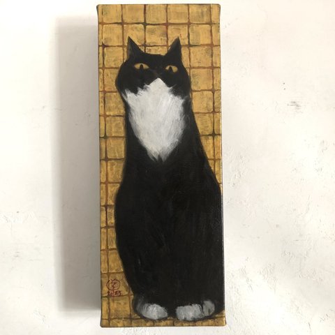 肉筆油彩画　「そーねこ」　hako26/2683-016