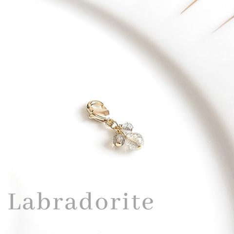 天然石のマスクチャーム　ラブラドライト【Labradorite】