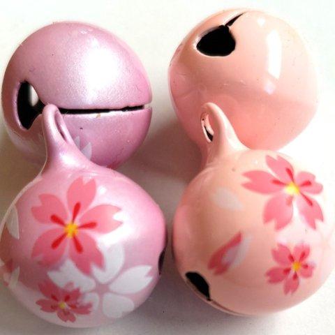 桜 さくら 1個 水琴鈴 花 櫻 アクセサリーパーツ 入園 入学 キーホルダー ストラップ アンティーク ハンドメイド 色選択自由