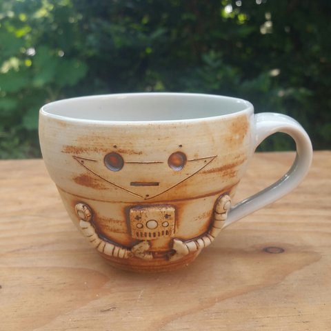 [受注生産]ロボット型コーヒーカップ(丸型)