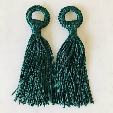 Green Circle Ring Tassels