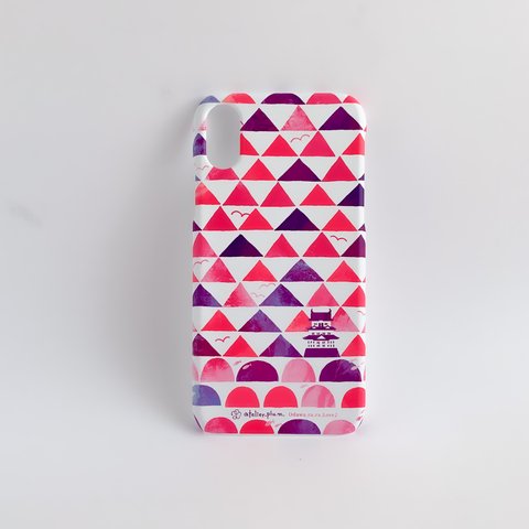 ［受注］三つ鱗の山と海　桜｜ケース型：iPhone・スマホケース