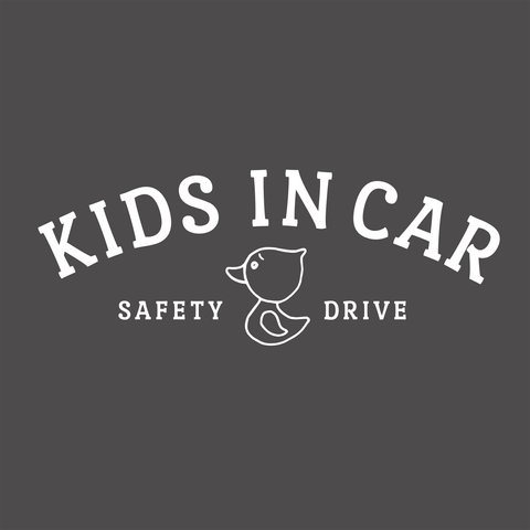 KIDS in car アヒルマーク safety drive 車用 ステッカー 