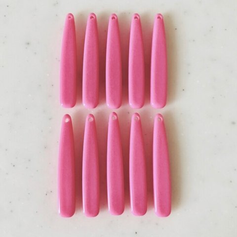 Hot Pink Long Drop Pendant Tops Parts