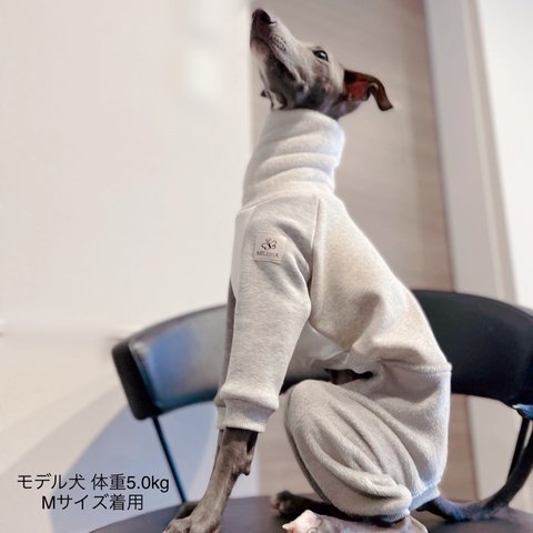 裏起毛ロンパース　新作　日本製　イタグレ　イタグレ服　ロンパース　防寒　Melissa メリッサ　Melissa.ItalianGreyhound 