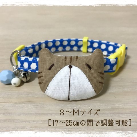 猫の首輪🐈Ｓ〜Ｍサイズ（17〜25㎝の間で調整が可能です）可愛いチャーム付きです^ - ^♪