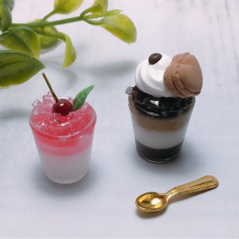 ☆ミニチュア チェリーとコーヒーゼリーセット☆