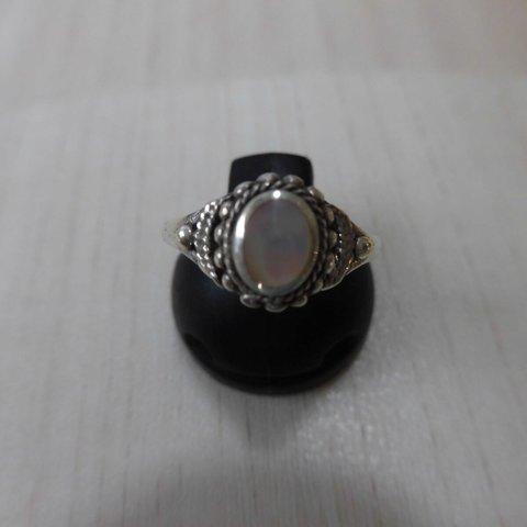 ピンクシェルリング　シルバー925　銀製指輪