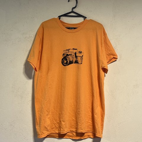 カメラ柄メンズ用半袖Tシャツ　綿100% 