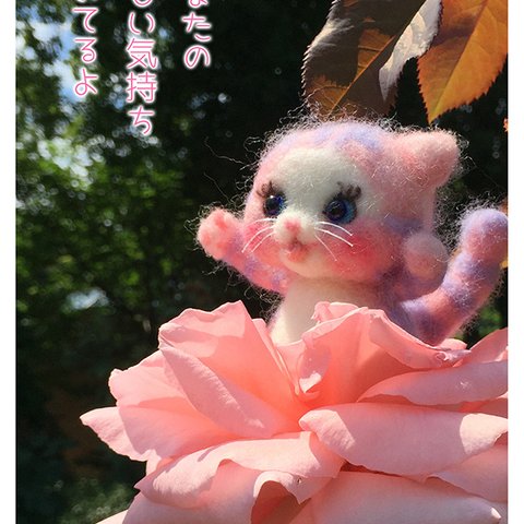 A16にゃん🐈  あなたの優しい気持ち、届いてるよ🌷ポストカード🌷🍓2枚で1セット🍓