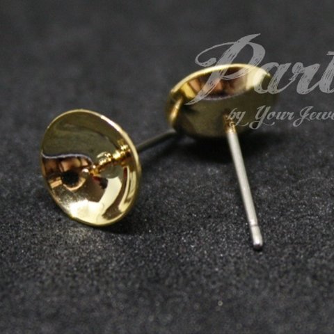 8mm/芯立 ピアス/ポストピアス/チタン製/アクセサリー/DIY/金具/パーツ【10個】