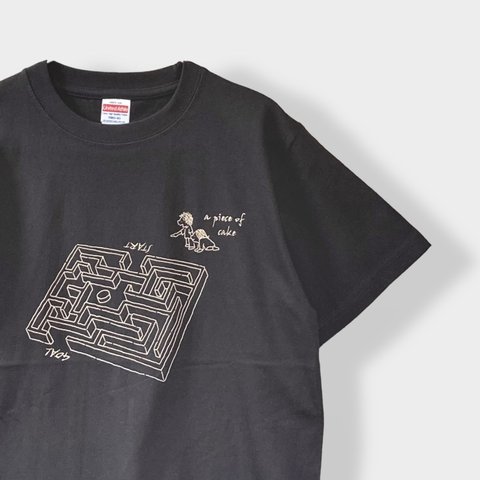 Tシャツ「迷路」スミ色