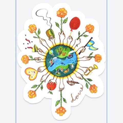 sticker's   Beautiful Earth