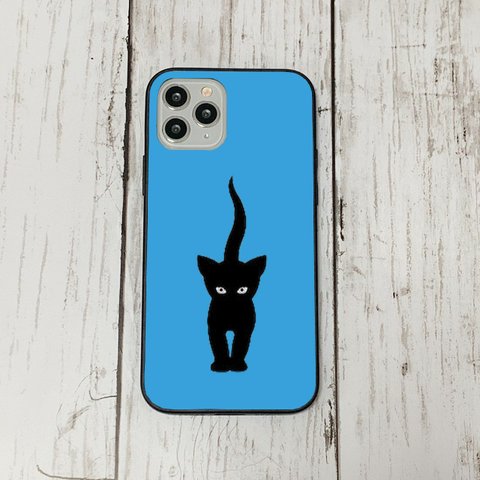 スマホケース34 期間限定 iphone 強化ガラス おしゃれ 北欧 猫シルエット2　アンティーク　運気　かわいい　絵画 iface