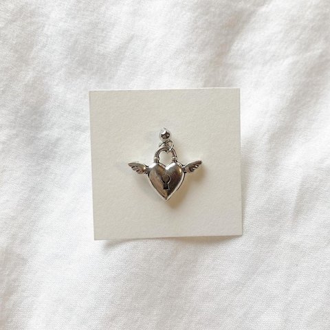 «8»Heart wing Silver Pierce