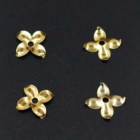 送料無料 200個 花座No.19 ビーズキャップ 18×2mm アクセサリーパーツ ゴールド【200ヶ】 GM-042