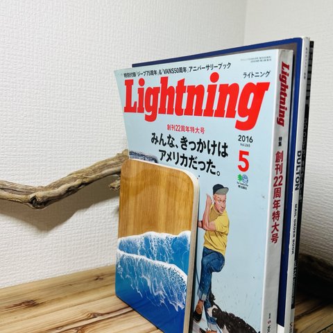 木製ブックエンド　book 参考書　絵本　収納　オーシャンブルー　海の家　南国　サーフィン　隙間隠し　イタズラ防止　cat  キャットタワー入園 入学祝い 卒園祝い 卒業祝い 就職祝い 