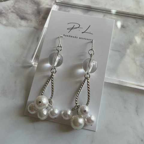 mini pearl イヤリング　ピアス