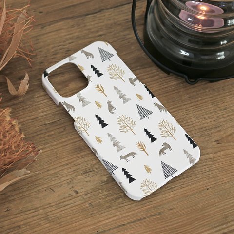  iPhone スマホケース 【 北欧 wood&fox 】