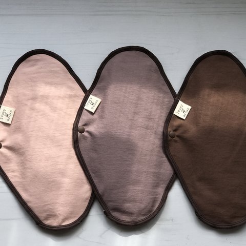 オーガニックコットン 布ナプキン 立体型Mサイズ 布ライナー 防水布あり くすみカラー  あったか布ナプキン 可愛い布ナプキン 