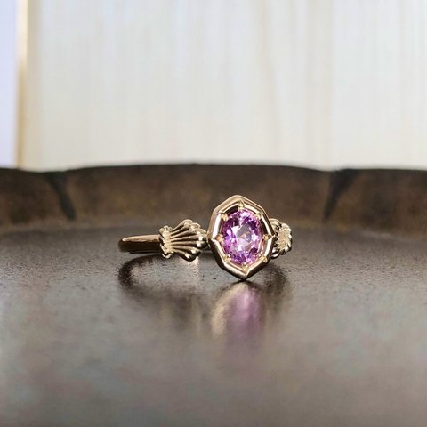 victorian style pink sapphire ring