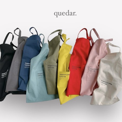 【全9色/ Mサイズ110-130】ひとりで着れるシンプルなキッズエプロン　こどもエプロン　男の子エプロン　女の子エプロン　エプロンセット　三角巾　巾着袋