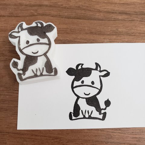 消しゴムはんこ*ウシさんはんこ