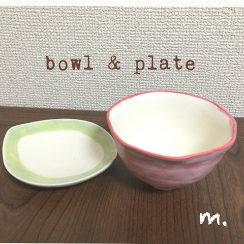 flower bowl & plate