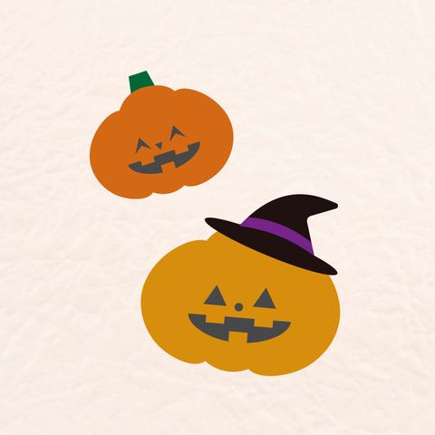 【ハロウィン】かぼちゃの親子壁面飾り